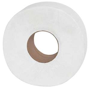 Papier toilette professionnel doux au toucher, 2 plis, blanc pur, rouleau jumbo pour salle de bain et hôtel - Product Image 3