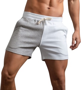 2026 <b>Men</b> Gym <b>Short</b> Cotton <b>Shorts</b> Solid Drawstring Waist Casual <b>Short</b> With Pockets Breathable Knitted Fabric Summer Custom Logo - Product Image 3