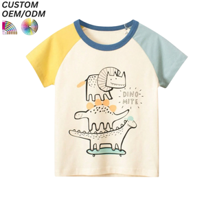 T-shirt d'été unisexe pour garçons et filles de 4 à 15 ans, couleur unie, respirant, séchage rapide, service ODM, coton - Product Image 5