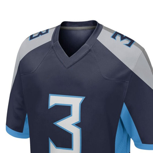 Camiseta de Fútbol Americano Unisex Personalizada, Transpirable, de Poliéster de Secado Rápido, Cuello en V, Manga Corta, Número de Equipo, Talla Grande - Product Image 5