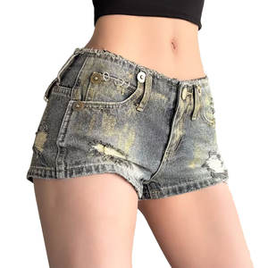 Shorts Formales de Mezclilla para Mujer, Corte Recto, Verano, Lavados, Transpirables, Personalizados, de Alta Calidad y Precio Razonable, Última Tendencia - Product Image 1