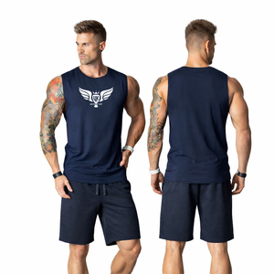 เสื้อกล้ามออกกำลังกายผู้ชายแบบไม่มีแขน รุ่นขายส่ง ปี 2026 เสื้อกีฬาฟิตเนส เสื้อฝึกซ้อม เสื้อกล้ามเพาะกาย - Product Image 2