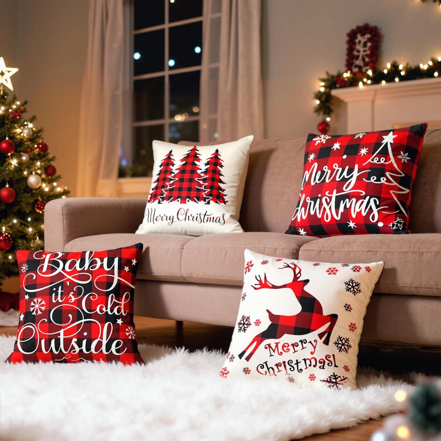 Red Christmas Tree/Deer Color