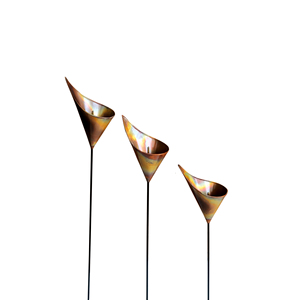 Ensemble de sculptures de jardin en métal moderne, forme irrégulière, résistant aux intempéries, décoration extérieure, thème nature - Product Image 3