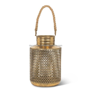 Portavelas votivo de Metal hecho a mano grabado Bhakhoor Pot para decoración del hogar comedor y Navidad por Decor IMPEX - Product Image 4