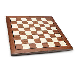 Échiquier en bois artisanal professionnel de 15 pouces, finition acajou, échiquier carré de tournoi, jeu d'échecs classique en bois international - Product Image 1