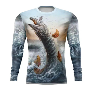 Camisas de Pesca de Manga Larga con Diseño Personalizado de Moda OEM ODM 2025, Camisa de Protección UV de Secado Rápido para Hombre - Product Image 1