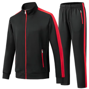 Chándal de entrenamiento para hombre de alta calidad, diseño personalizado con logotipo OEM, cremallera, para gimnasio, entrenamiento, correr, trotar, ropa deportiva. - Product Image 1