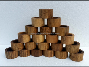 Top Sale Wood <b>Napkin</b> Ring with Round Cutout Rectangular <b>Napkin</b> Holder for <b>Parties</b> and Special Occasions-for Restaurants Hotels - Product Image 2