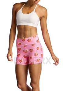 Shorts de yoga taille haute pour femmes avec poches latérales, imprimé numérique, style cycliste, pour la gym, l'entraînement, le fitness, la course, vêtements de sport, sublimation en gros - Product Image 5