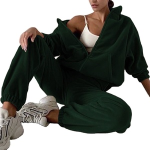 Chándal de terciopelo 2025 para mujer, conjunto de invierno y otoño con capucha de manga larga y pantalones de chándal bordados, chándal para correr - Product Image 2