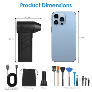 Lumière LED 150000RPM, plumeau d'air comprimé à grande vitesse, rechargeable, sans fil, pour nettoyage de clavier, 4 vitesses, 1 pièce - Product Image 2