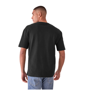 T-shirt à manches courtes pour homme, col rond, noir, 100% coton, coupe classique, couleur unie, jersey tricoté, décontracté - Product Image 3