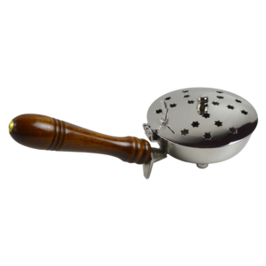 Shiny Silver Antique Pure Brass <b>Incense</b> Holder Stand with Wood Handle <b>Incense</b> Stick <b>Burner</b> <b>Incense</b> Holder with Ash Catcher - Product Image 1