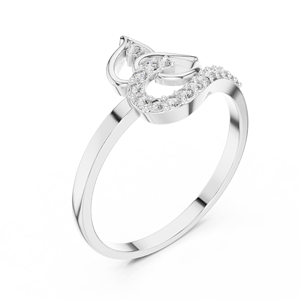Anillo solitario minimalista de oro amarillo macizo de 14k con diamante redondo de talla brillante para mujer, ideal para compromiso, aniversario o regalo de boda. - Product Image 3