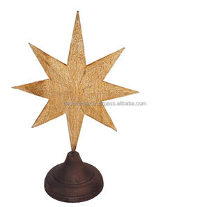 Adorno de estrella dorada decorativo de farolillos de hierro y adornos de farolillos decorativos para festivales de oro y plata - Product Image 2