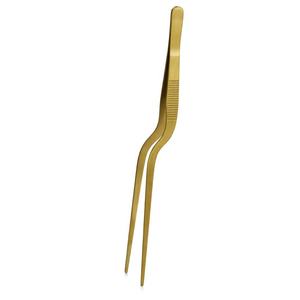 Kitchen Tweezer Sustainable Stainless Steel Henry Foodservice Metal Eco-Friendly Offset tongs - Product Image 2
