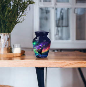 Urnes funéraires en métal de haute qualité pour la crémation, design moderne, finition émaillée, forme ovale, grande capacité, pour enterrement - Product Image 2