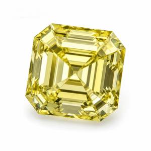 Diamant naturel fantaisie jaune vif cultivé en laboratoire, taille émeraude, pierre libre VS1, excellente qualité pour la fabrication de bijoux - Product Image 1