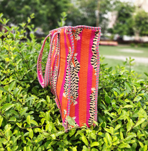 Handmade Tiger Print Quilted Cotton Tote <b>Bag</b> | Women Shopping <b>Bag</b> - Product Image 5