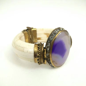 Pulsera de Hueso con Piedra Natural, Impermeable, Hecha a Mano, Ecológica, de Lujo, para Boda, para Mujer, Idea de Regalo, Accesorio de Moda, PERFECTA - Product Image 1