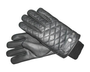 Leather <b>Driving</b> <b>Gloves</b> Black Quilted Sheepskin Winter Casual Wrist Length All Sizes Fleece Lined Touchscreen Outdoor <b>Gloves</b> - Product Image 1
