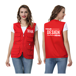 Gilet de Journaliste, Gilet de Journaliste Photo, Gilet de Presse, Haute Visibilité, Réfléchissant, Multi-Poches, Utilitaire, Porte-Logo, Porte-Identité, Poche Radio, Personnalisé - Product Image 2