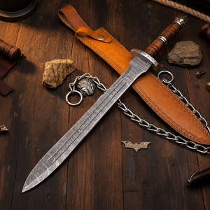 Épée professionnelle en acier Damas, forgée à la main, OEM ODM, couteau écologique de qualité supérieure, meilleure épée Damas artisanale - Product Image 5