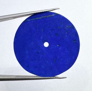 Cadran de montre en pierre précieuse Lapis Lazuli bleu royal naturel, 28,50 mm x 0,60 mm, pierre ronde, cadran de montre, pierres précieuses du Rajasthan, vente en gros - Product Image 1