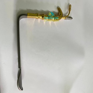 EPSTEIN ABDOMINOPLASTY RETRACTOR STRAIGHT BLADE WITH FIBER <b>OPTIC</b> and SUCTION TUBE PLASTIC SURGERY <b>INSTRUMENTS</b> - Product Image 5