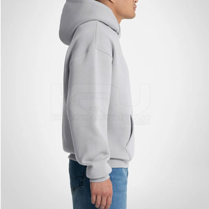 Sweat à capuche oversize en molleton 100% coton uni avec poche pour homme, pull décontracté, tissu doux et respirant, collection hiver - Product Image 3