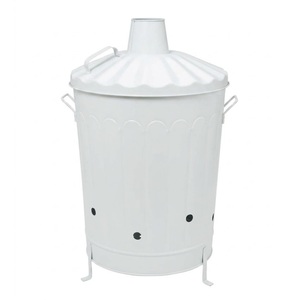 Poubelle d'incinération de jardin en acier galvanisé de qualité supérieure, bac à déchets extérieur pour brûler les ordures, avec couvercle, pour usage extérieur, en promotion - Product Image 6