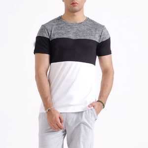 เสื้อยืดแขนสั้นผู้ชาย คอโอ แห้งเร็ว สปอร์ต ทรงเข้ารูป สีขาว ดำ เทา - Product Image 3