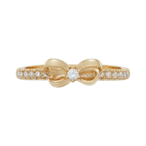 Bague de fiançailles Art Déco en moissanite, plaquée or jaune 10K, diamant rond brillant, cadeau pour la fête des mères - Product Image 1