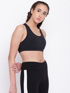 Fit Kin Women's High Support Reversible <b>Adjustable</b> Cross Back Mesh Beaded Print Sports Bra - Product Image 4