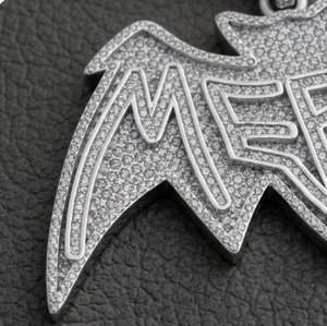 Pendentif Moissanite Mercy Wings en Argent 925, Breloque Thème Hip-Hop, Unisexe, pour Usage Quotidien, Cadeau Hip-Hop Personnalisé, Pièce de Charme - Product Image 2