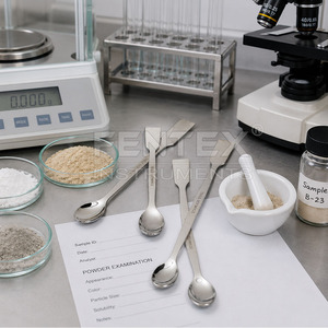 Juego de 4 Espátulas/Cucharas de Muestreo de Laboratorio FENTEX de Acero Inoxidable 18/8 de Alta Calidad, Personalizables OEM, Garantía de 3 Años - Product Image 3