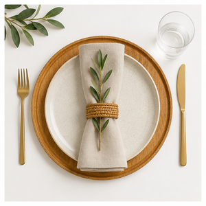 Wholesale Luxury Round Wood Charger <b>Plates</b> for Wedding Party Table <b>Decoration</b> Handcrafted Natural Acacia Serving <b>Plate</b> - Product Image 5