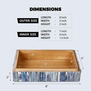 <b>Vintage</b> Inspired Bone Inlay Storage <b>Box</b> for Jewelry Keepsakes and Collectibles - Product Image 2