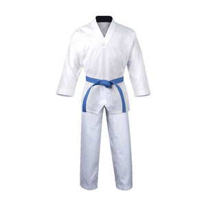 Plain Blank Breathable <b>Light</b> Weight Martial Arts Taekwondo Uniform / V-<b>Neck</b> Collar Design Reasonable Price Taekwondo Uniform - Product Image 1