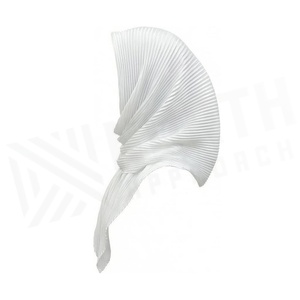 Écharpe en soie blanche pour femme, longue, élégante, couleur unie, multifonctionnelle, accessoire à porter tous les jours en toutes saisons - Product Image 3