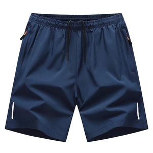Men's <b>Black</b> Drawstring Bermuda Shorts Solid Color Polyester Quick Dry Casual Sport Shorts Mid Waist with Pockets - Product Image 6