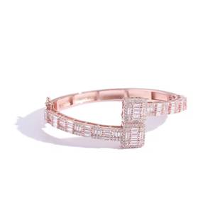 Luxury Women's <b>Gold</b> Diamond Bracelet Round Brilliant Cut Natural Diamonds Classic Everyday Wear Bracelet for Womens - Product Image 3