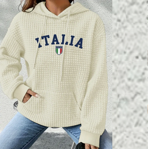 100% sweats à capuche et sweat-shirts en coton du Pakistan Design personnalisé 100% sweat à capuche surdimensionné en coton épais épaules tombantes sweats à capuche pour femmes - Product Image 1