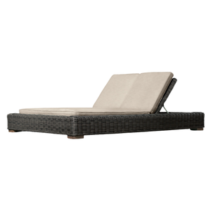 Signature Collection Hotel The Langham Luxury Outdoor Sun Lounger Synthetic Rattan With Cushion Adjustable <b>Backrest</b> Modern - Product Image 1