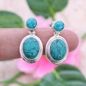 Milky <b>Opal</b> Round Stud <b>Earrings</b> 925 Sterling Silver Handmade Cute Design for Women & Children's Wedding Anniversary Gift - Product Image 1
