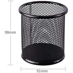 Porte-crayons en maille métallique noire, organisateur de stylos de bureau, porte-stylos - Product Image 3