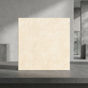 Crema Italia - Baldosas de Porcelana Cerámica Brillante de 600x600 mm, Aspecto de Mármol Beige, 60x60 cm, 24x24 pulgadas - Product Image 1