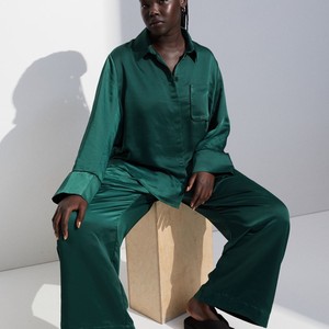 Culottes sexy respirantes sans couture à taille mi-haute pour femmes avec logo personnalisé, pyjamas à manches longues en coton 100% avec nœud décoratif - Product Image 5