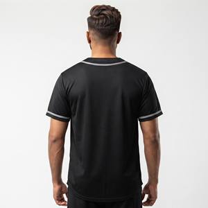เสื้อเบสบอลซอฟต์บอลชาย เสื้อเบสบอลชายแบบติดกระดุม เสื้อเบสบอลชายคอวีแขนสั้น - Product Image 2